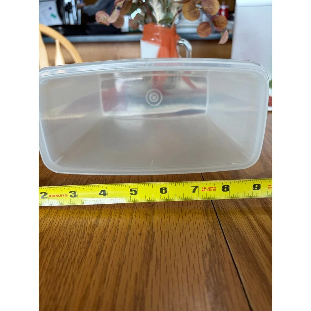 Tupperware‎ Modular Mates Super Oval 4 Clear Pink Flip Top Pour Spout Lid USA